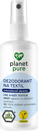 Hygienický dezodorant na textil - odstraňovač zápachu  planet pure