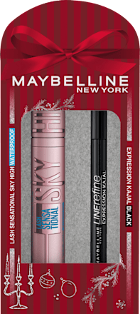 Mascaraset Sky High Waterproof & gratis Kajal Expression 33 Black MAYBELLINE NEW YORK