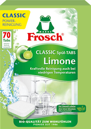 Tablete za strojno pomivanje posode z vonjem limete Frosch