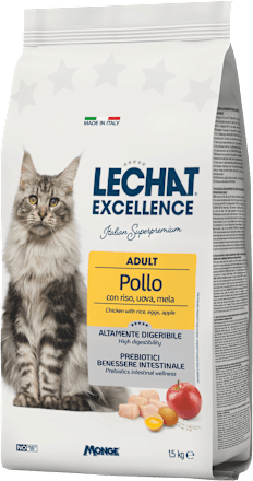 Suha hrana za mačke Adult piščanec LECHAT EXCELLENCE