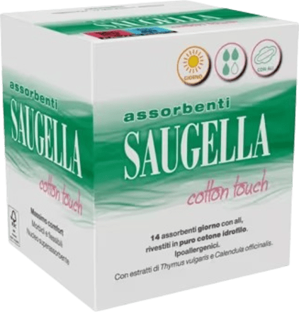 Assorbenti giorno con ali cotton touch SAUGELLA