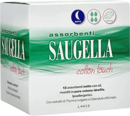 Assorbenti notte con ali cotton touch SAUGELLA