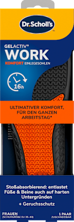Einlegesohlen GelActiv Work, Gr. 35,5 - 40,5 (1 Paar) Scholl