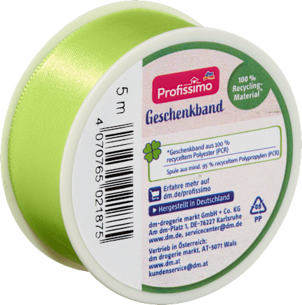 Geschenkband Satin, grün Profissimo
