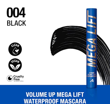 Mascara Volume Up Mega Lift 004 Waterproof Black MANHATTAN Cosmetics