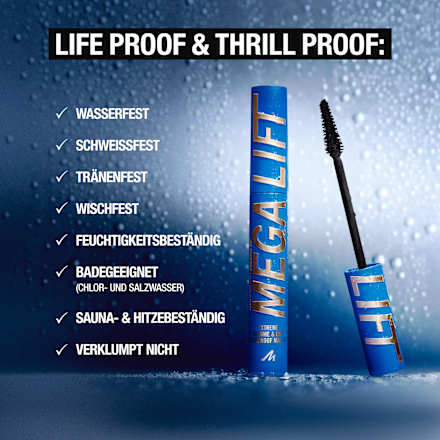Mascara Volume Up Mega Lift 004 Waterproof Black MANHATTAN Cosmetics