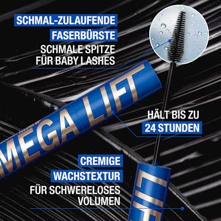 Mascara Volume Up Mega Lift 004 Waterproof Black MANHATTAN Cosmetics