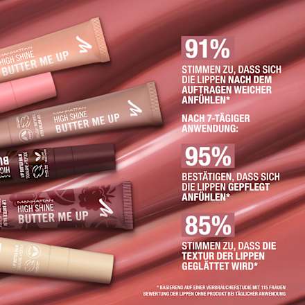 Lippenbalsam High Shine Butter Me Up 011 Cherry Spritz MANHATTAN Cosmetics