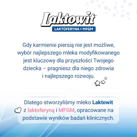 Mleko początkowe 1 dla niemowląt od urodzenia Laktoferyna+MFGM Laktowit