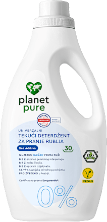 Univerzalni tekući deterdžent za pranje rublja bez parfema, 30 pranja planet pure