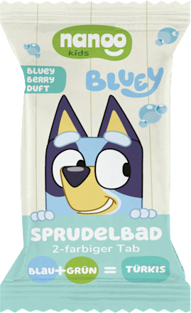 Šumivá tableta do kúpeľa pre deti BLUEY tyrkysová alebo ružová nanoo kids