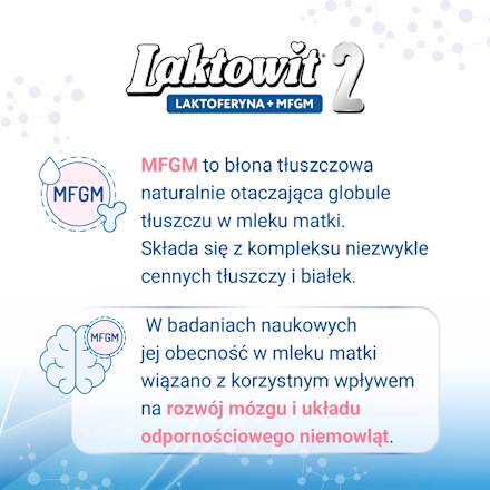 Mleko następne 2 dla niemowląt po 6. miesiącu życia Laktoferyna+MFGM Laktowit