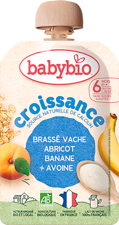 příkrm v sáčku meruňka, banán a ovesné vločky babybio