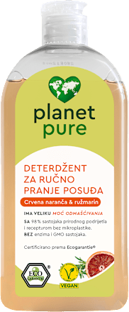 Deterdžent za ručno pranje posuđa – Crvena naranča i ružmarin planet pure