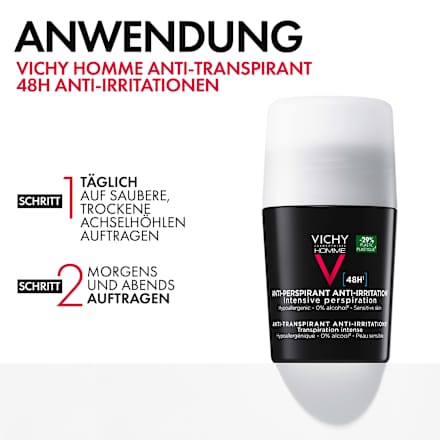 Vichy Homme Deo Roll-on Anti-Irritation DP 2x50ml VICHY LABORATOIRES