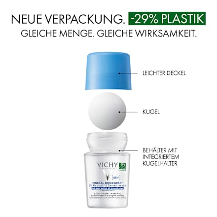 Vichy Deo Roll-On Mineral 48h ohne Aluminium DP 2x50ml VICHY LABORATOIRES