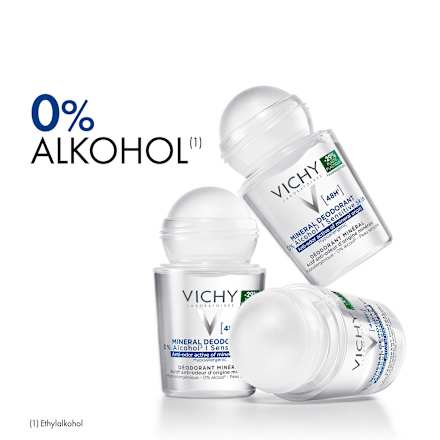 Vichy Deo Roll-On Mineral 48h ohne Aluminium DP 2x50ml VICHY LABORATOIRES