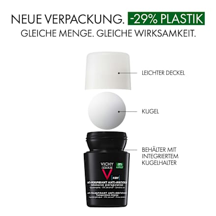 Vichy Homme Deo Roll-on Anti-Irritation DP 2x50ml VICHY LABORATOIRES