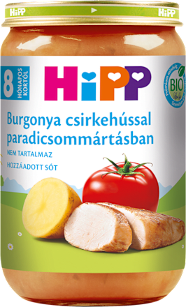 Bio junior menü burgonya csirkehússal paradicsommártásban 8 hónapos kortól HiPP