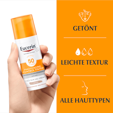 Eucerin Photoaging Control Tinted Face Sun Gel-Creme LSF50+ Mittel Eucerin