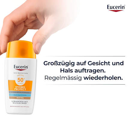 Eucerin Sun Protection Hydro Protect Face Sun Fluid Tinted LSF 50+ Mittel  Eucerin