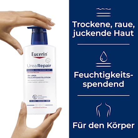 Eucerin Urea Repair 5% Urea Feuchtigkeitslotion mit beruhigendem Duft Eucerin