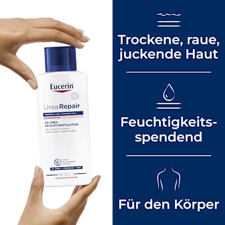 Eucerin UreaRepair 5% Urea Feuchtigkeitslotion mit beruhigendem Duft Eucerin