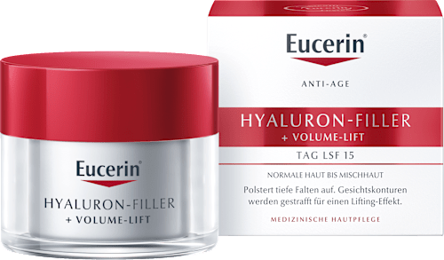 Eucerin Hyaluron-Filler + Volume-Lift Anti-Age Tagescreme LSF 15,  normale bis Mischhaut Haut Eucerin