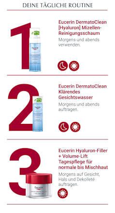 Eucerin Hyaluron-Filler + Volume-Lift Anti-Age Tagescreme LSF 15,  normale bis Mischhaut Haut Eucerin