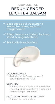 Eucerin Atopi Control beruhigender leichter Balsam Basispflege bei Neurodermitis Eucerin