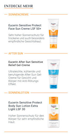 Eucerin Sun Protection Sensitive Protect Body Sun Lotion Extra Light LSF 50+ Eucerin