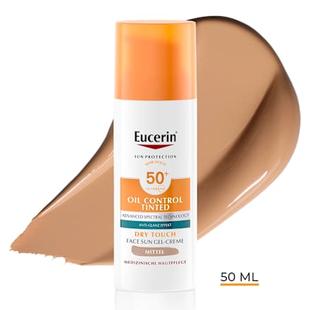 Eucerin Sun Protection Oil Control Tinted Dry Touch Sun Gel-Creme Mittel LSF 50+  Eucerin