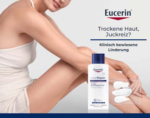 Eucerin UreaRepair 5% Urea Feuchtigkeitslotion mit beruhigendem Duft Eucerin