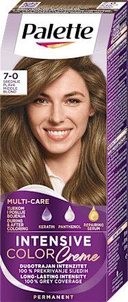 Barva za lase 7-0 Srednje Blond Palette INTENSIVE COLOR CREME
