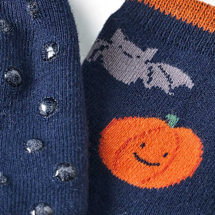 ABS Socken mit Halloween-Muster, blau, Gr. 19/22 ALANA