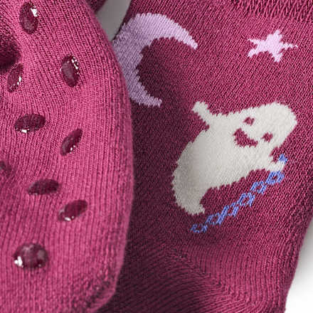 ABS Socken mit Geister-Muster, lila, Gr. 19/22 ALANA