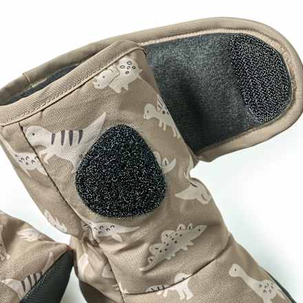 Thermoschuhe mit Dino-Muster, braun, 6-12 Monate PUSBLU