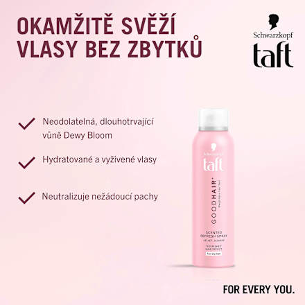 sprej na vlasy Goodhair + Velvet Jasmine Schwarzkopf taft