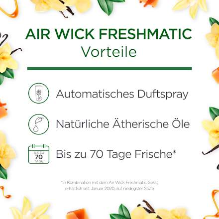 Lufterfrischer Freshmatic Warm Vanilla Wish Nachfüllpack (2x250 ml) AIR WICK