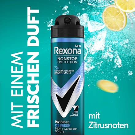 Antitranspirant Deospray Nonstop Protection Invisible Ice Fresh Rexona men