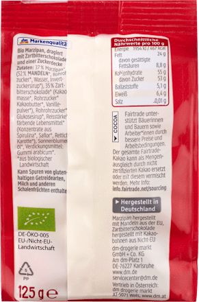 Schokokugeln Marzipan dmBio