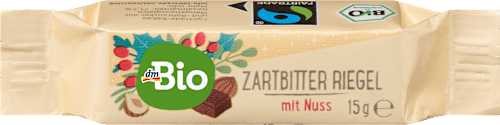 Schokoriegel Zartbitter mit Nuss dmBio