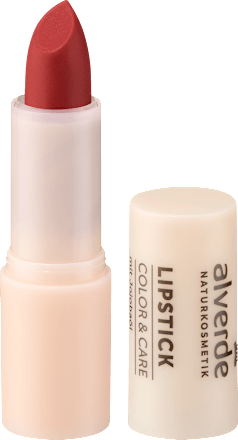 Ajakrúzs, Color & Care - Nr. 46 Coral Red alverde NATURKOSMETIK