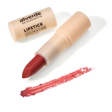Ajakrúzs, Color & Care - Nr. 46 Coral Red alverde NATURKOSMETIK