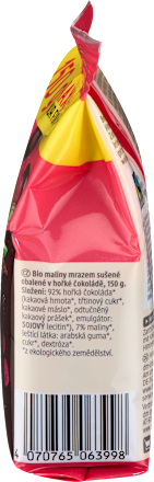 Schokolierte Himbeeren in Zartbitter dmBio
