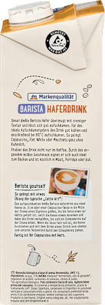 Bevanda vegetale di avena BARISTA dmBio