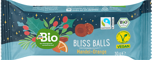 Bliss Balls, Mandel-Orange, Adventskalender zum Selbstgestalten 2026 dmBio
