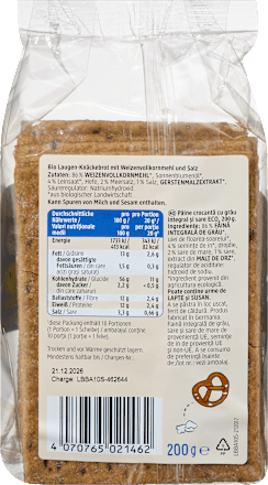 Laugen-Snack-Knäcke mit Brezelsalz dmBio