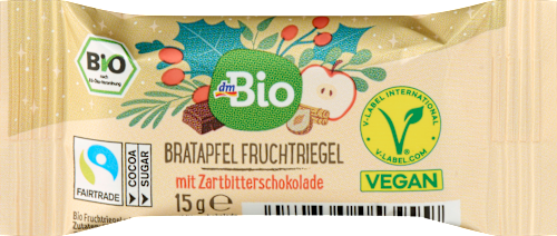 Bratapfel Fruchtriegel mit Zartbitterschokolade, Adventskalender zum Selbstgestalten 2026 dmBio