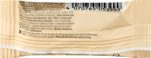 Bratapfel Fruchtriegel mit Zartbitterschokolade, Adventskalender zum Selbstgestalten 2026 dmBio